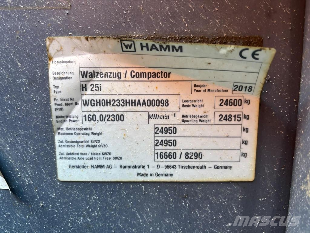 Hamm H 25 i Valjci sa jednim bubnjem