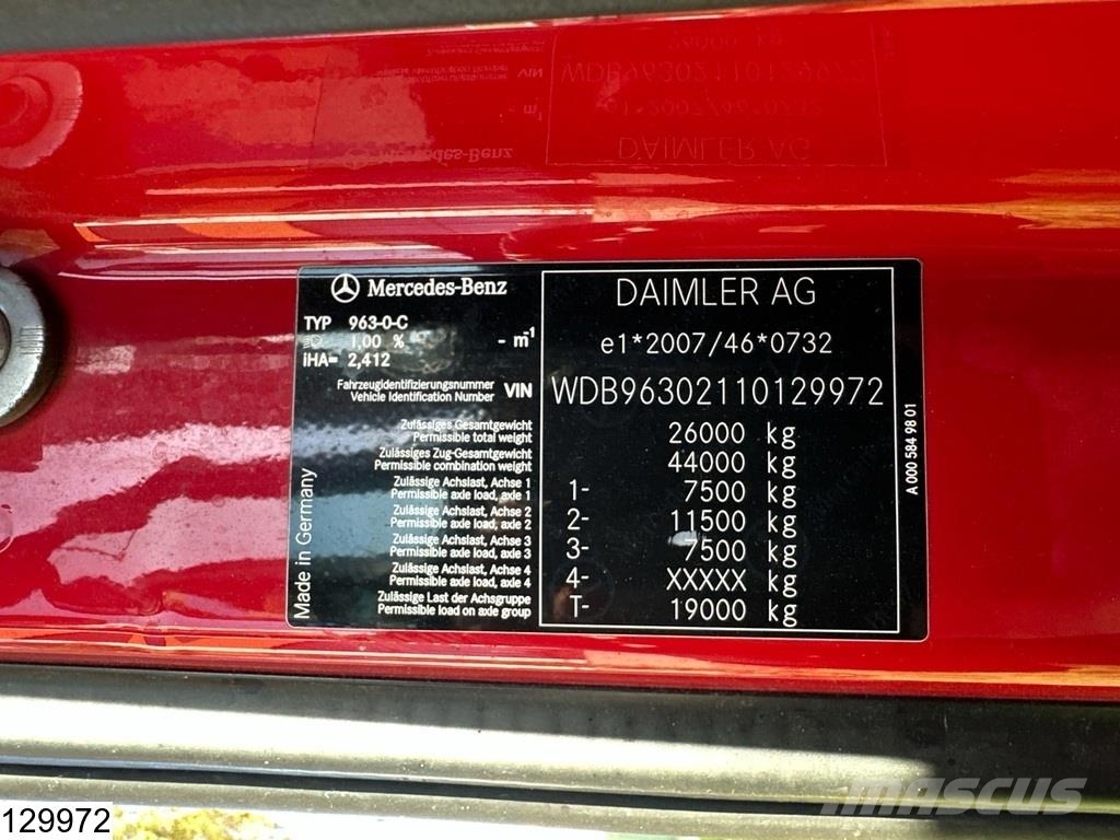 Mercedes-Benz Actros 2548 EURO 6, 6x2, Lift roof, Combi Tents