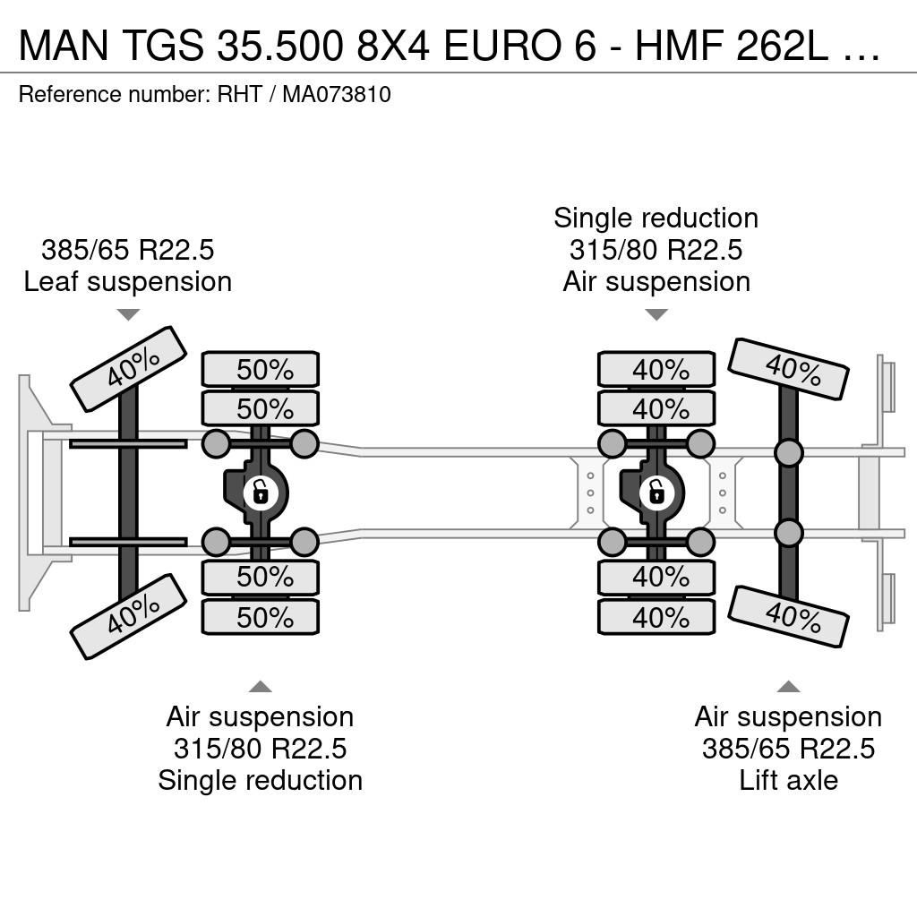 MAN TGS 35.500 8X4 EURO 6 - HMF 262L + REMOTE CONTROL Grúas todo terreno