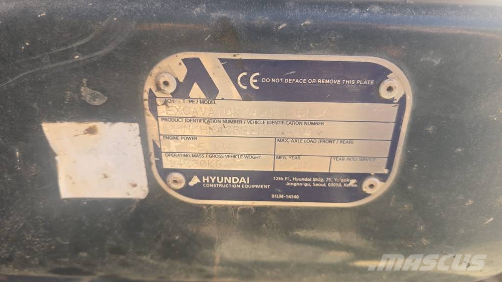 Hyundai HX140L Escavadeiras de esteiras