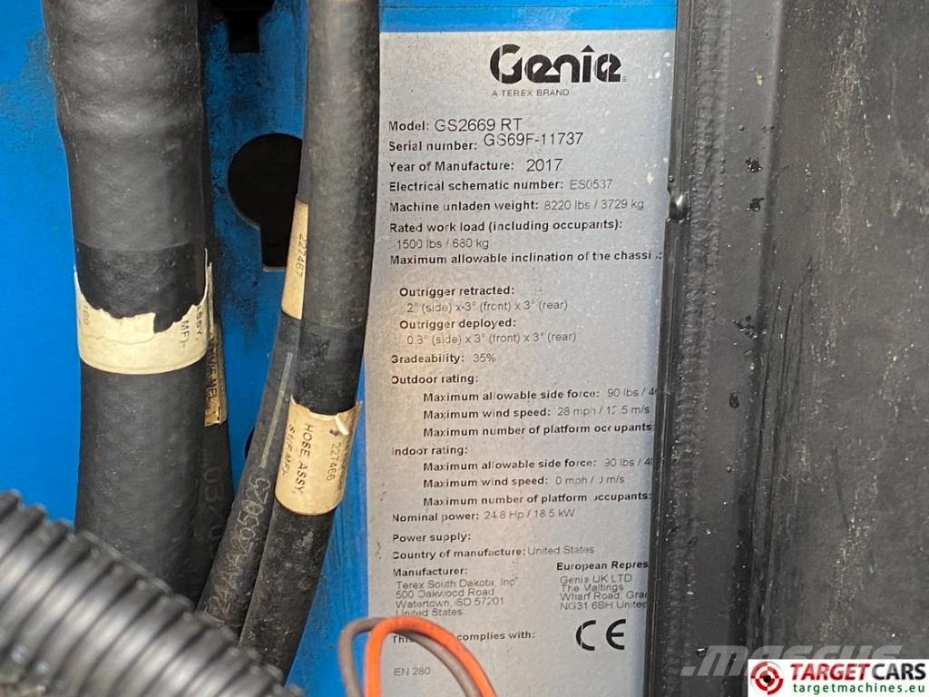 Genie GS-2669RT Diesel 4x4 Scissor 2669 Work Lift 1000cm Makazaste platforme