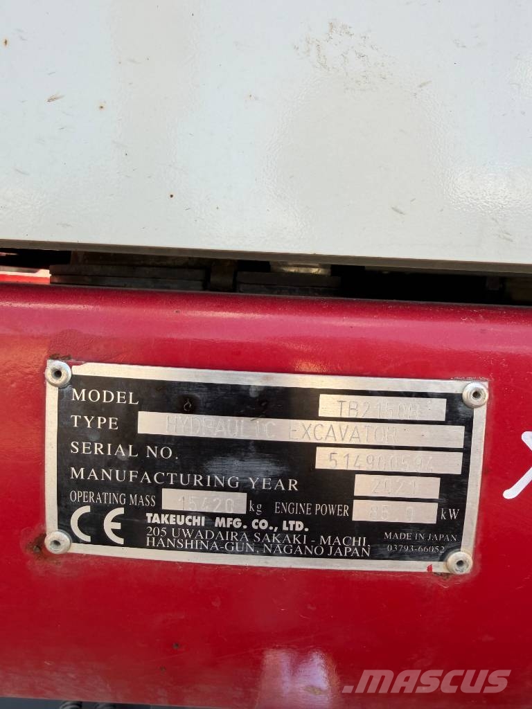 Takeuchi TB 2150 R Rupsgraafmachines