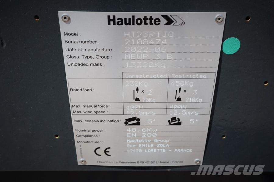 Haulotte HT23RTJ O Valid Inspection, *Guarantee! Diesel, 4x Teleskop bomliftar