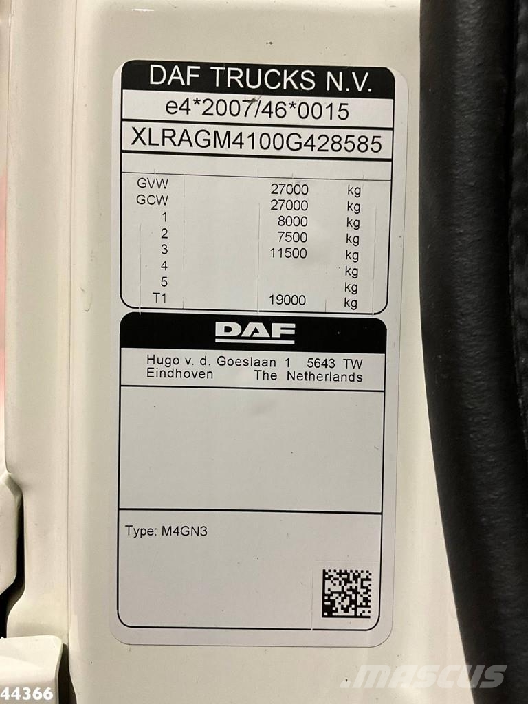DAF FAG CF 300 Geesink 20m³ Komunalni tovornjaki