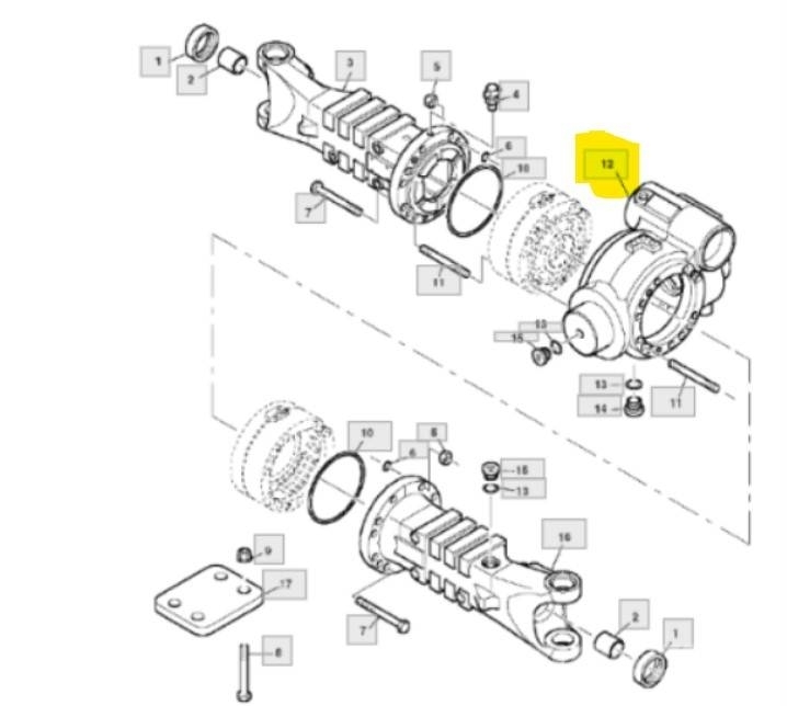 Differential housing 4475435038 Z72431 JOHN DEERE Motorer