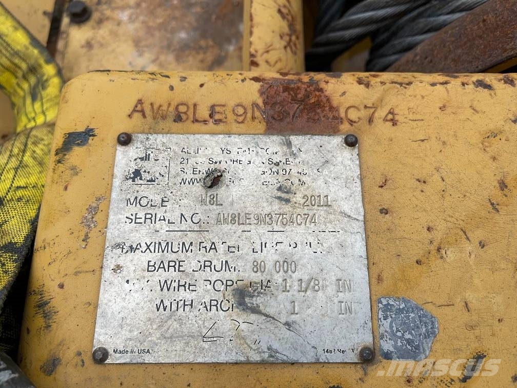 Allied systems w8l winch for cat d8 Inne akcesoria