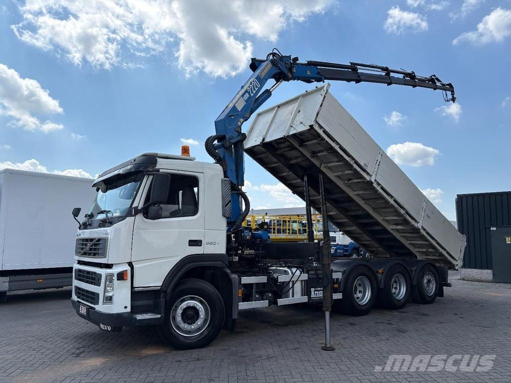 Volvo FM 12.380 + HMF 2220 K5 + 8X4 STEERING + TIPPER + رافعات صالحة لكل أنواع الطرق