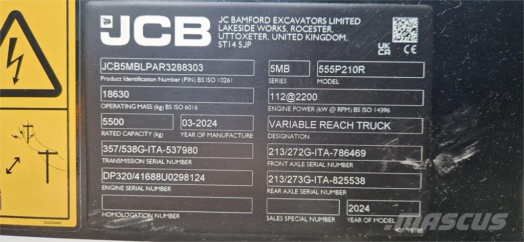 JCB 555-210R مناولات متداخلة