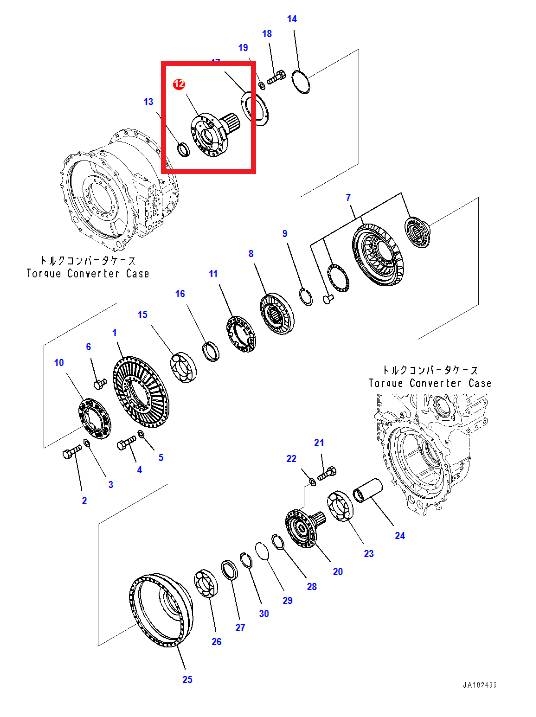 Komatsu WA800-8 SHAFT 42C-13-22520 Transmisiones