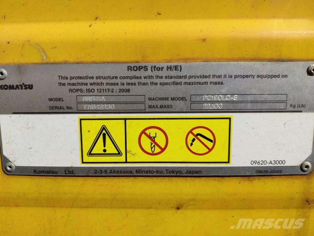 Komatsu PC190LC-8 FOR PARTS + DAMAGED ROTOTILT RT60B Transport Sonstige