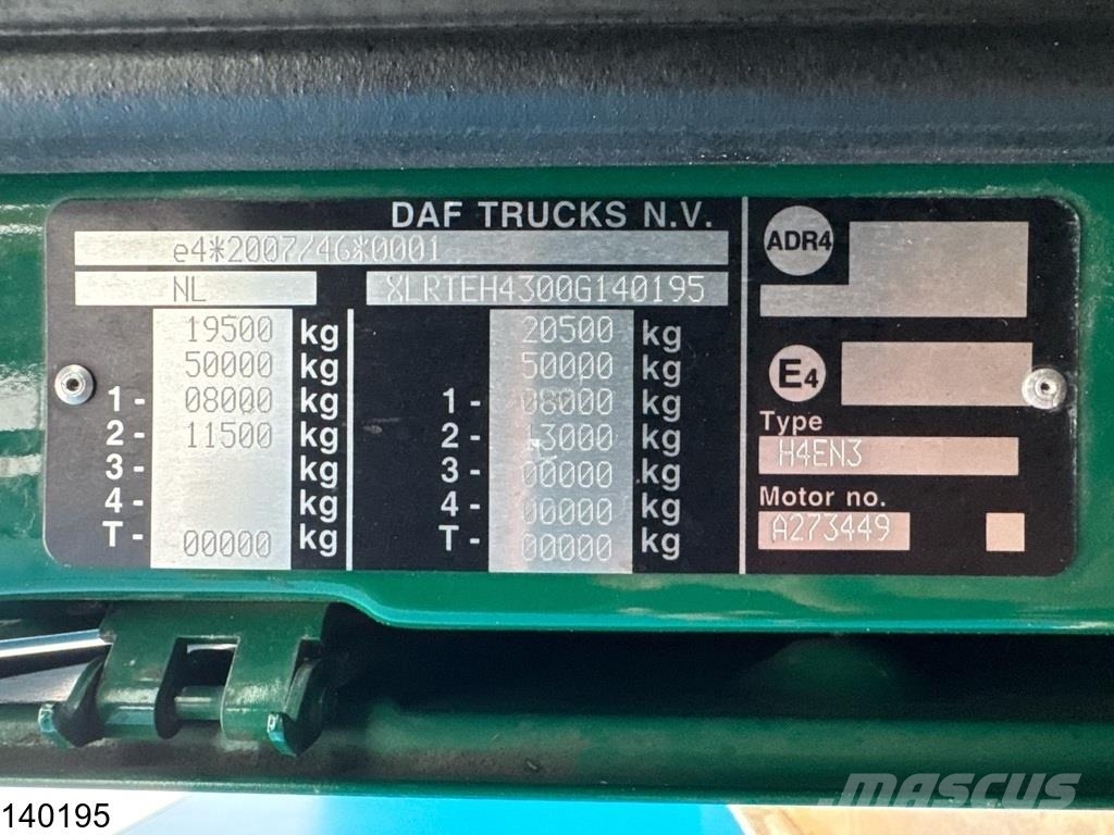 DAF XF 460 EURO 6, ACC Tahače
