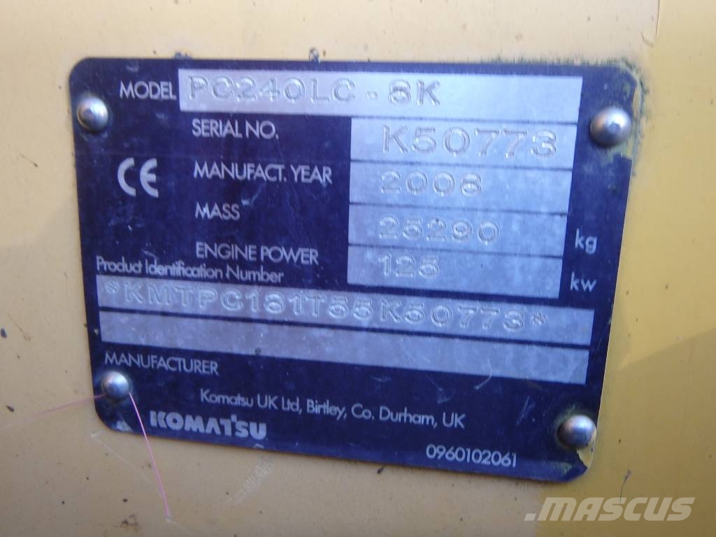 Komatsu PC 240 LC-8K Engcon Telakaivukoneet