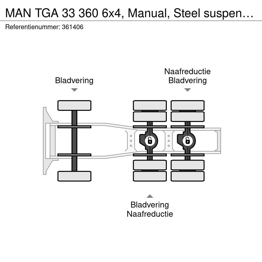 MAN TGA 33 360 6x4, Manual, Steel suspension Prime Movers