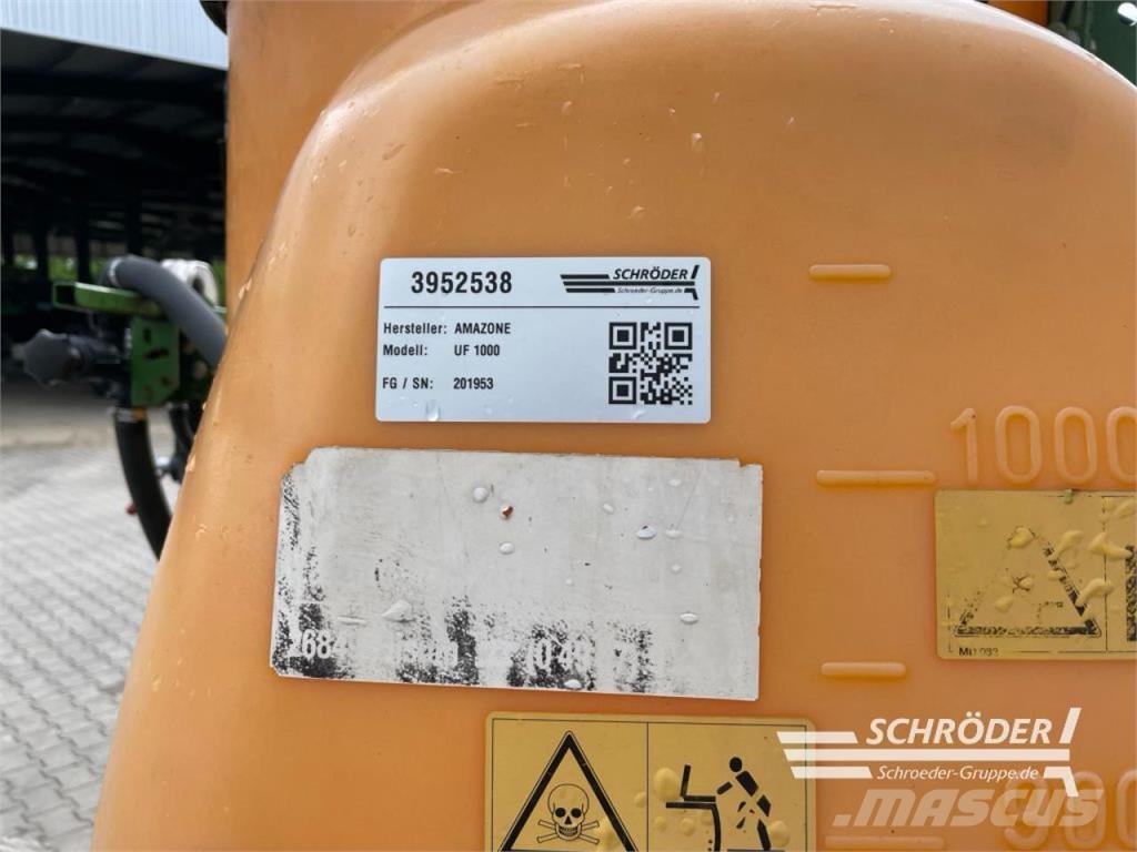 Amazone UF 1000 | 15 METER | TÜV BIS 2027 Anbauspritzen