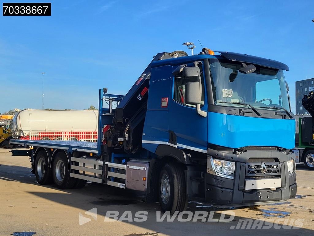 Renault C 460 6X4 HIAB 477 EP 4 HIPRO Crane Kran Optibrake Platte bakwagens