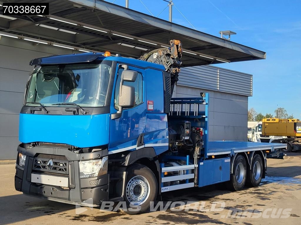 Renault C 460 6X4 HIAB 477 EP 4 HIPRO Crane Kran Optibrake Platte bakwagens