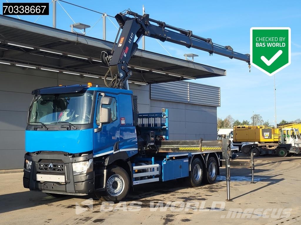 Renault C 460 6X4 HIAB 477 EP 4 HIPRO Crane Kran Optibrake Platte bakwagens