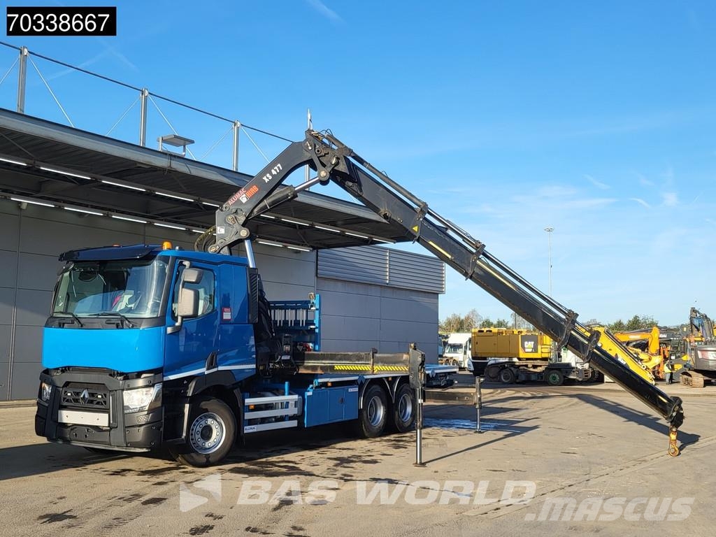 Renault C 460 6X4 HIAB 477 EP 4 HIPRO Crane Kran Optibrake Platte bakwagens