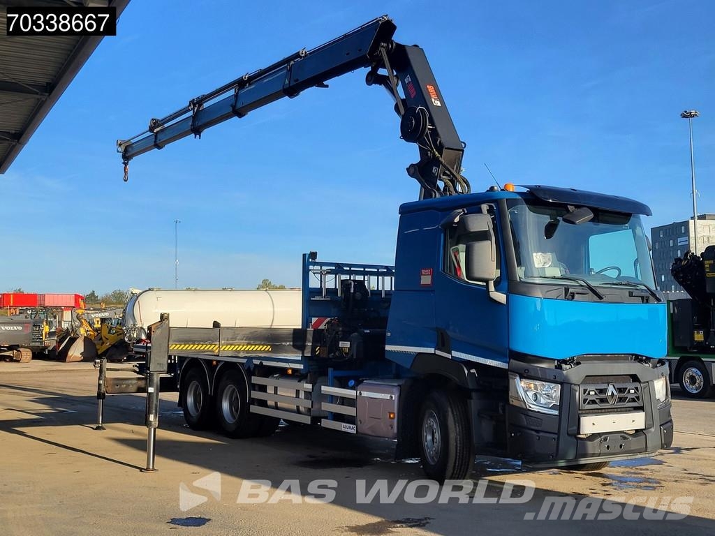 Renault C 460 6X4 HIAB 477 EP 4 HIPRO Crane Kran Optibrake Platte bakwagens