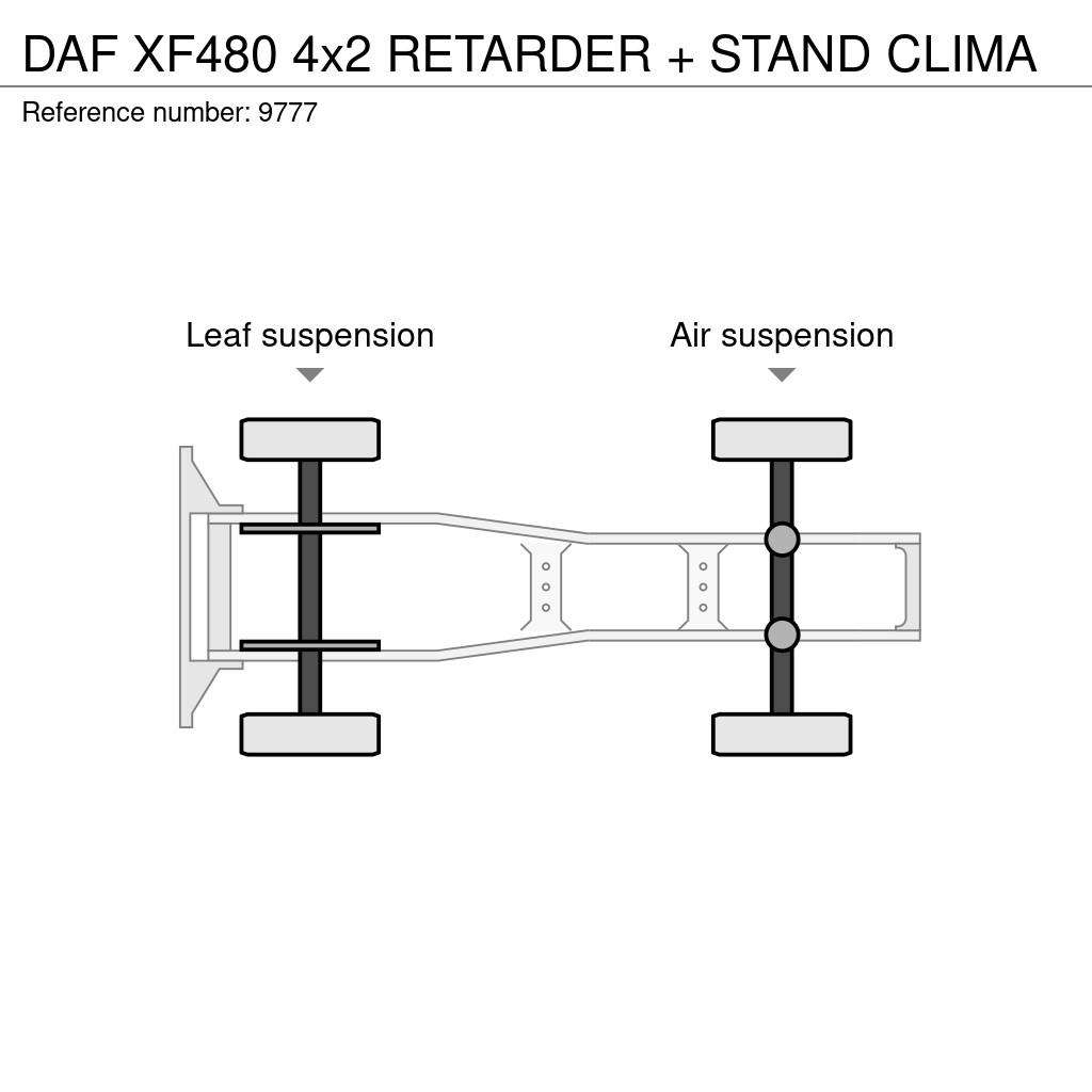DAF XF480 4x2 RETARDER + STAND CLIMA وحدات الجر
