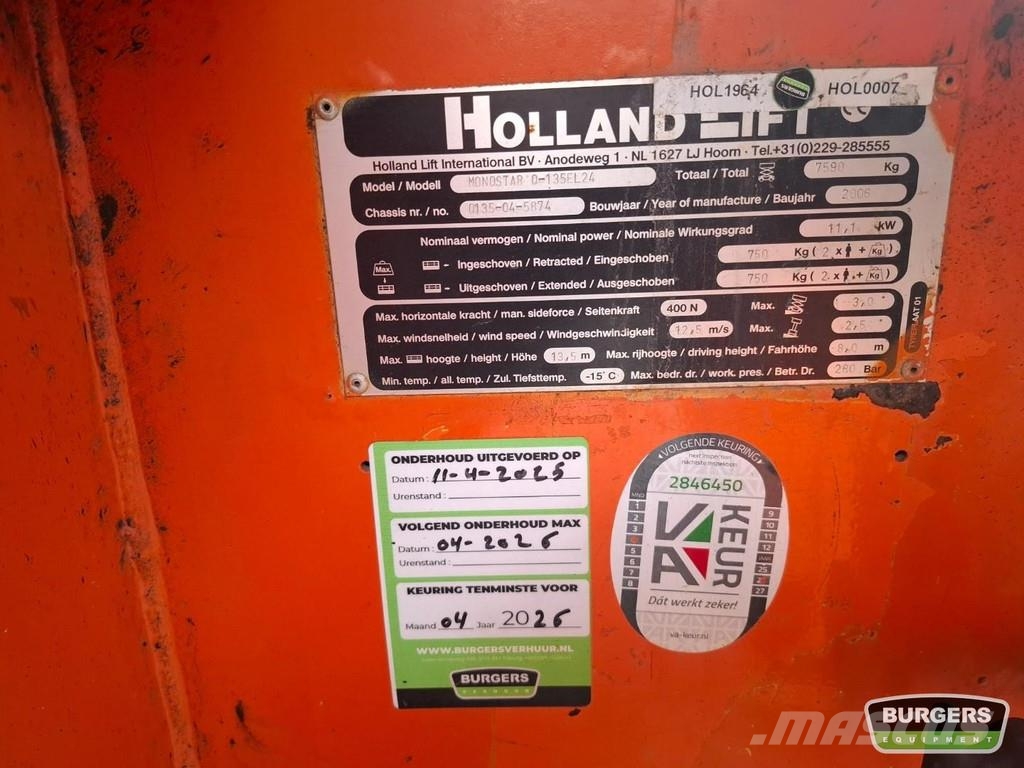 Holland Lift Q-135EL24 Šķerveida pacēlāji