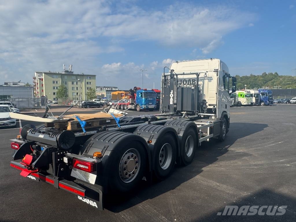 Scania R 560 8x4*4 Joab med frontplog & sidoplogsfäste Rol kiper kamioni sa kukom za podizanje tereta