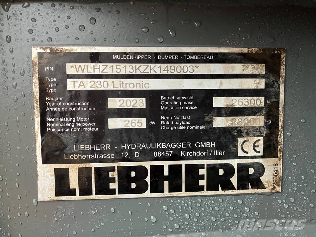 Liebherr TA 230 Knik dumptrucks