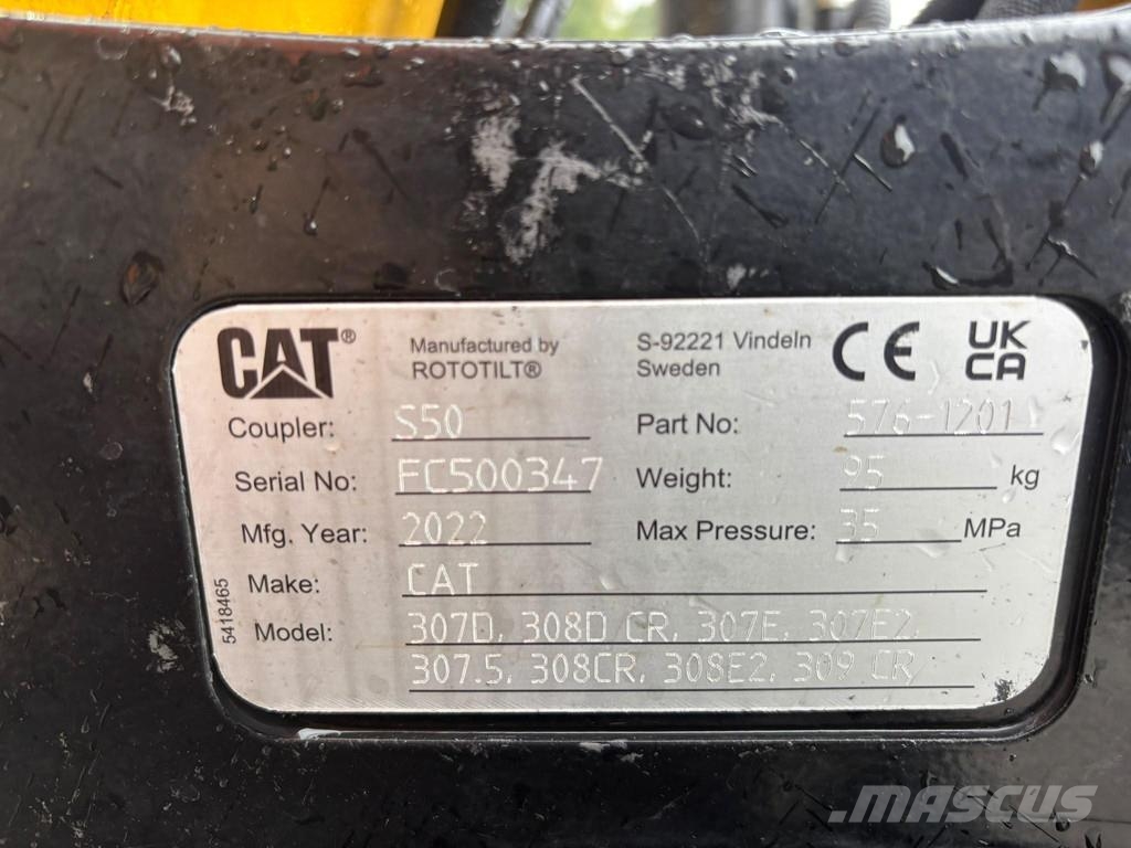 CAT 308 CR TILT ROTATOR / AC / CENTRAL LUBRICATION Midi bagri 7t – 12t