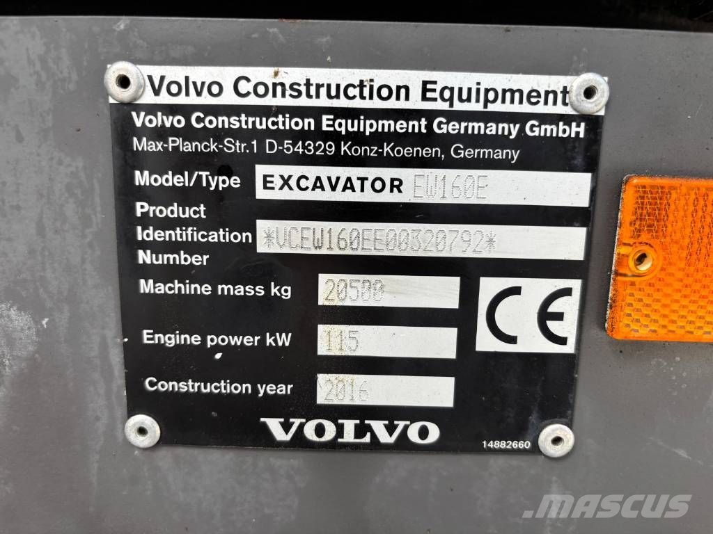 Volvo EW 160 E مناولات المخلفات / مناولات صناعية