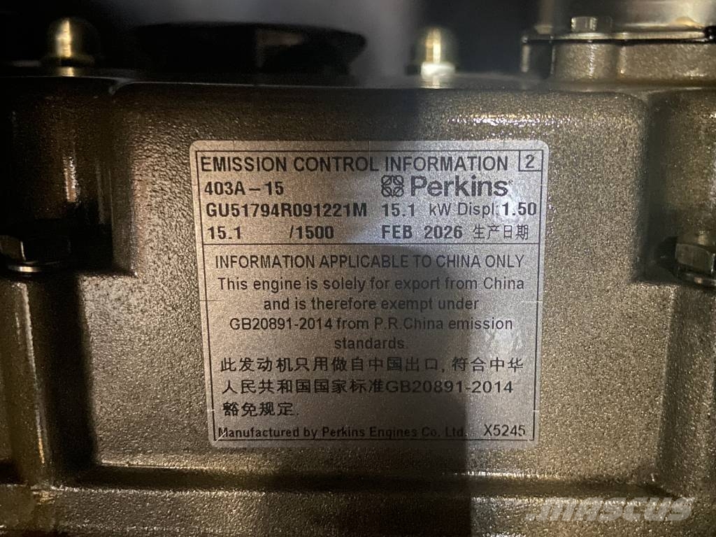 Perkins 403A-15G2 - 17 kVA Generator - DPX-19800.1 Diesel Generators