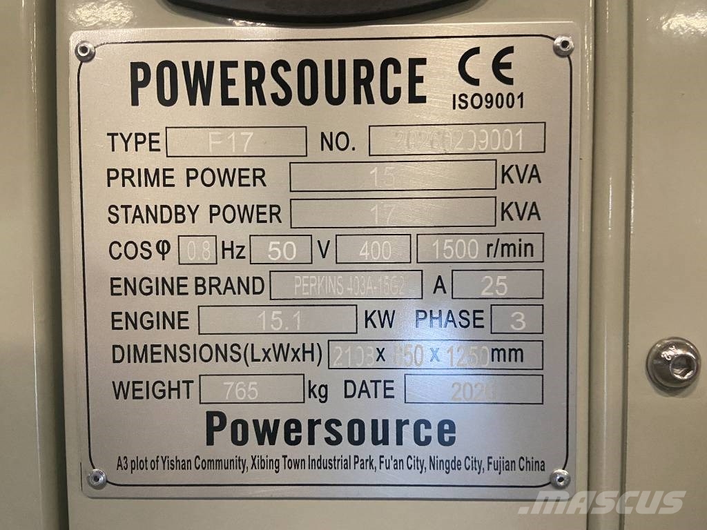 Perkins 403A-15G2 - 17 kVA Generator - DPX-19800.1 Diesel Generators