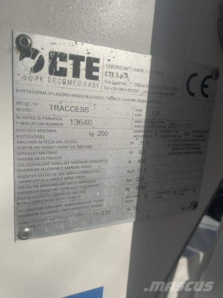 CTE Traccess 135 Citi pacēlāji un platformas