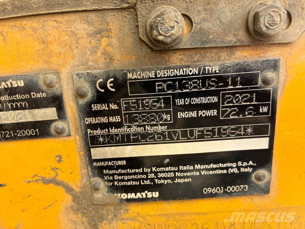 Komatsu PC 138 US-11 大型油圧ショベル12t以上（パワーショベル・ユンボ）