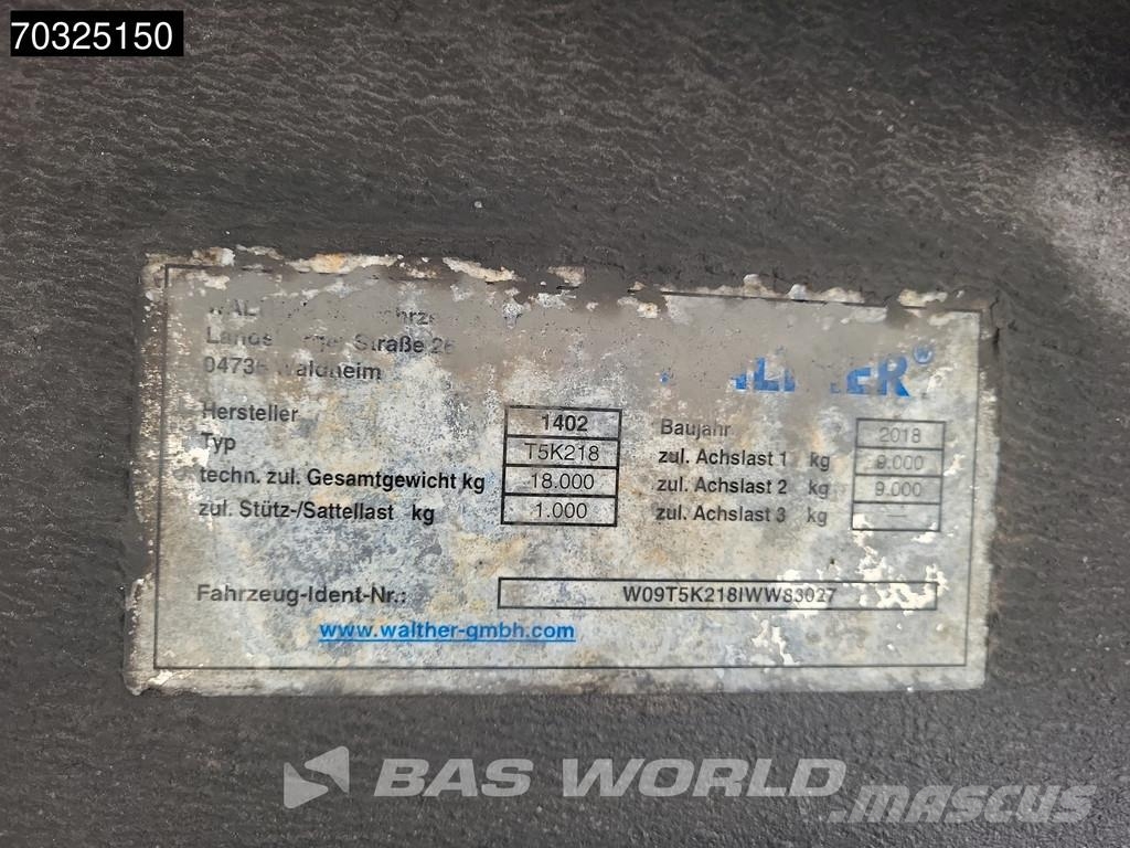 Walther T5K218 2 axles Ladebordwand LBW Tailgate Box Trailers