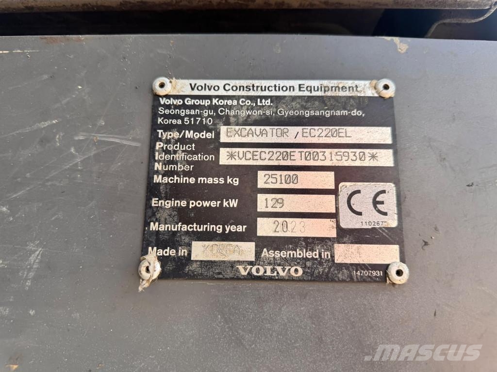 Volvo EC220EL Telakaivukoneet