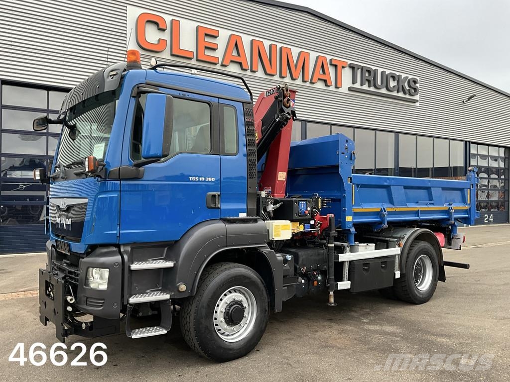 MAN TGS 18.360 4x4 Euro 6 HMF 12 Tonmeter laadkraan Kiper kamioni