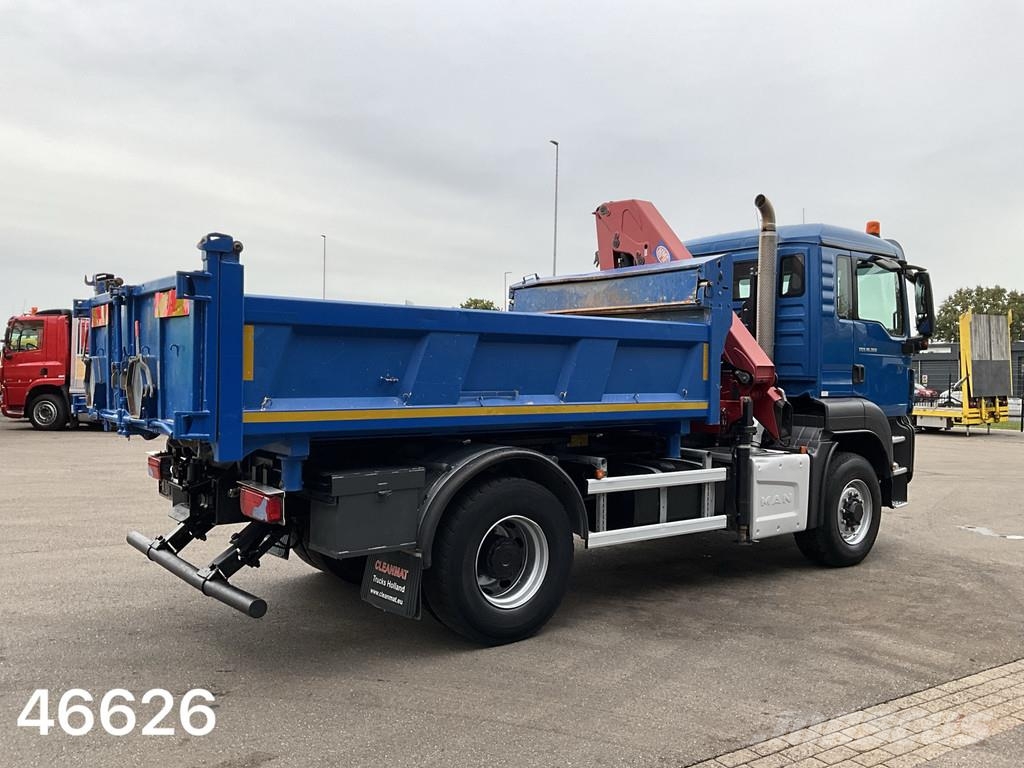 MAN TGS 18.360 4x4 Euro 6 HMF 12 Tonmeter laadkraan شاحنات قلابة