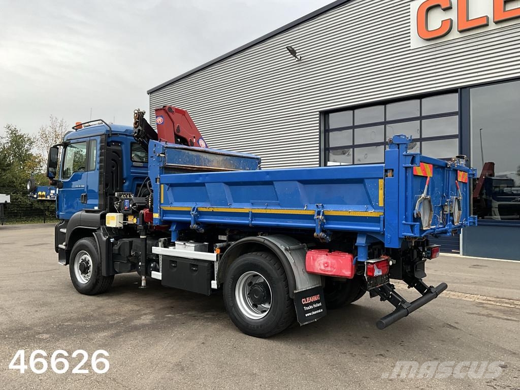 MAN TGS 18.360 4x4 Euro 6 HMF 12 Tonmeter laadkraan شاحنات قلابة