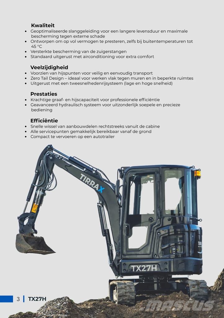 TIRRAX Binnendraaier TX27H + IFOR WILLIAMS GH1054B Міні-екскаватори < 7т
