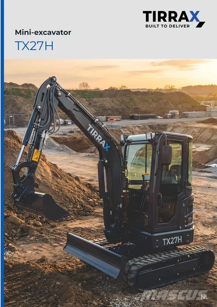  TIRRAX Binnendraaier TX27H + machinetransporter IF Mini ekskavatori < 7 t
