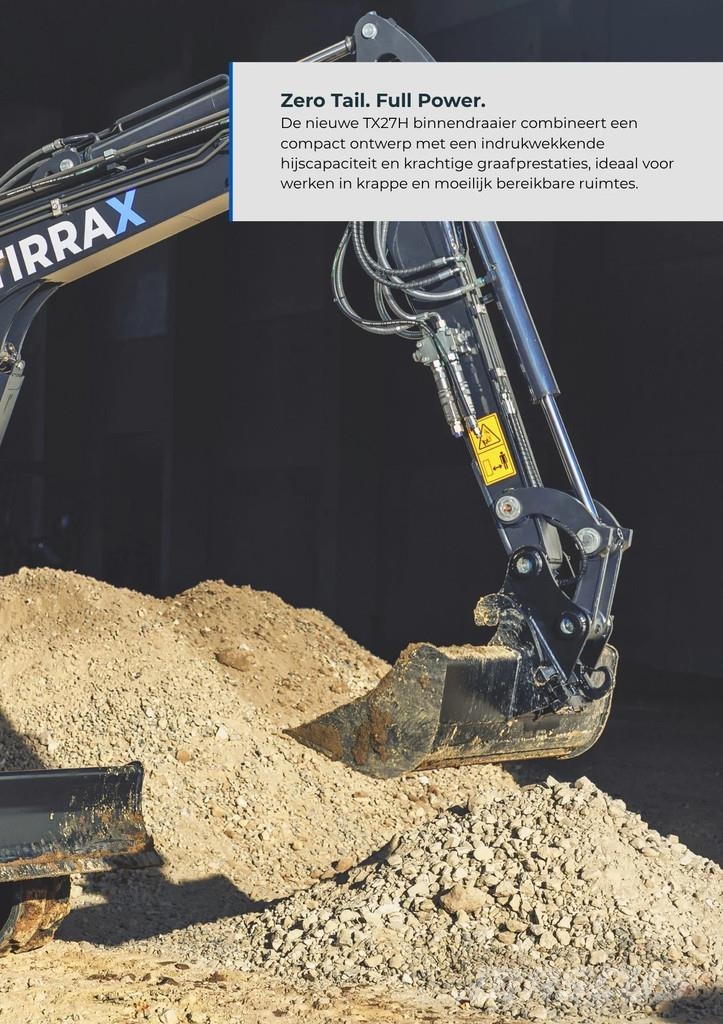 TIRRAX Binnendraaier TX27H + machinetransporter IF Mini ekskavatori < 7 t