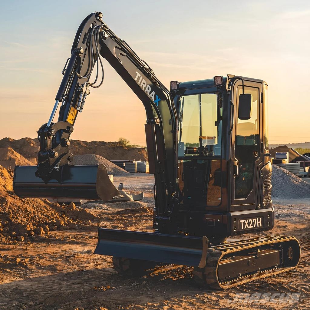  TIRRAX Binnendraaier TX27H + machinetransporter IF Mini excavators < 7t (Mini diggers)