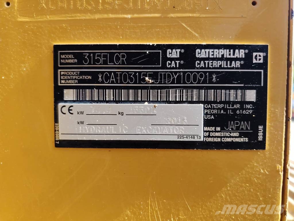 CAT 315 FLCR Bageri gusjeničari