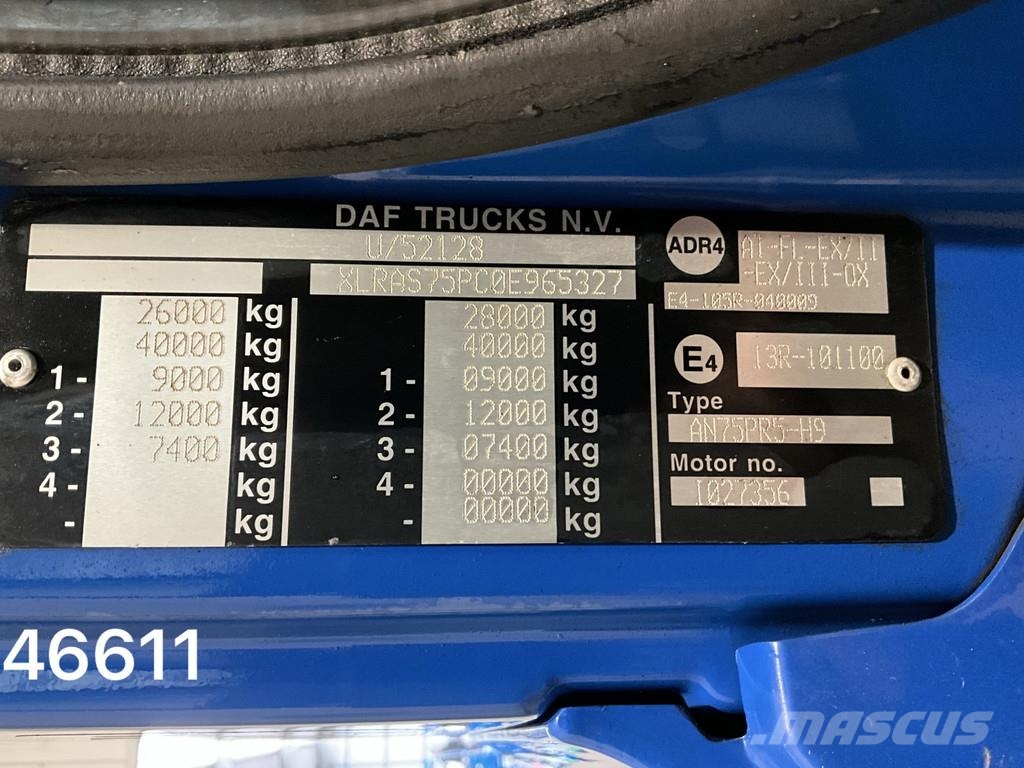 DAF FAN 75 CF 250 VDL haakarmsysteem شاحنات الرافعات الخطافية
