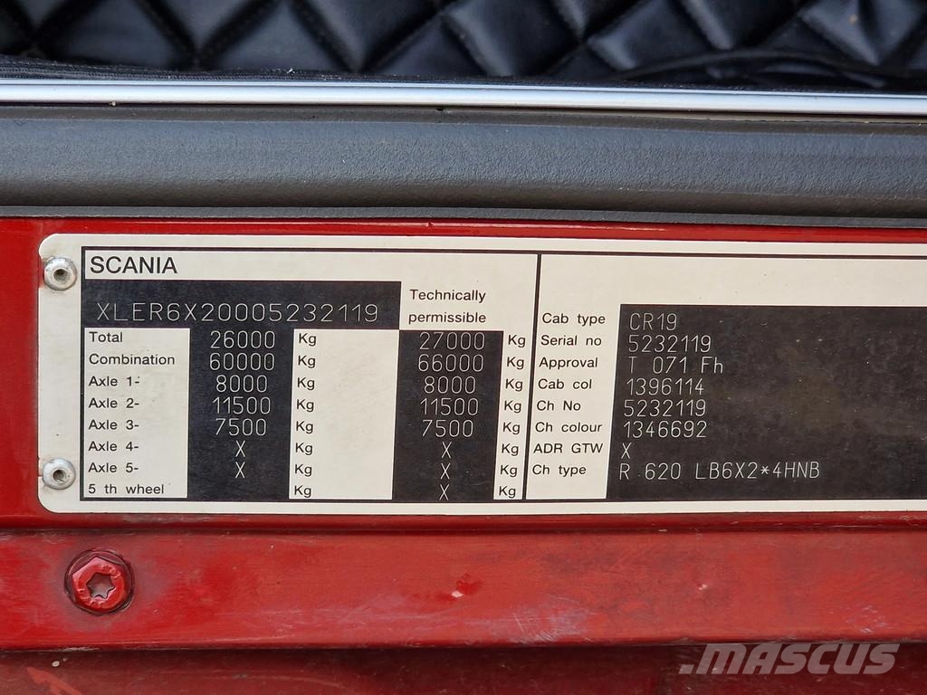 Scania R620-V8 Lowroof 6x2*4 - Custom exterior - PTO/Hydr 트랙터 유닛