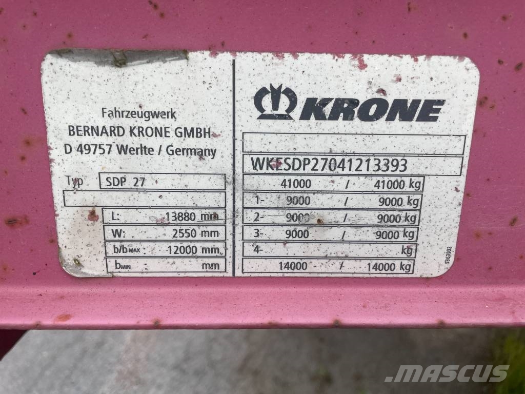 Krone SDP27-M2 Perdeli yari çekiciler
