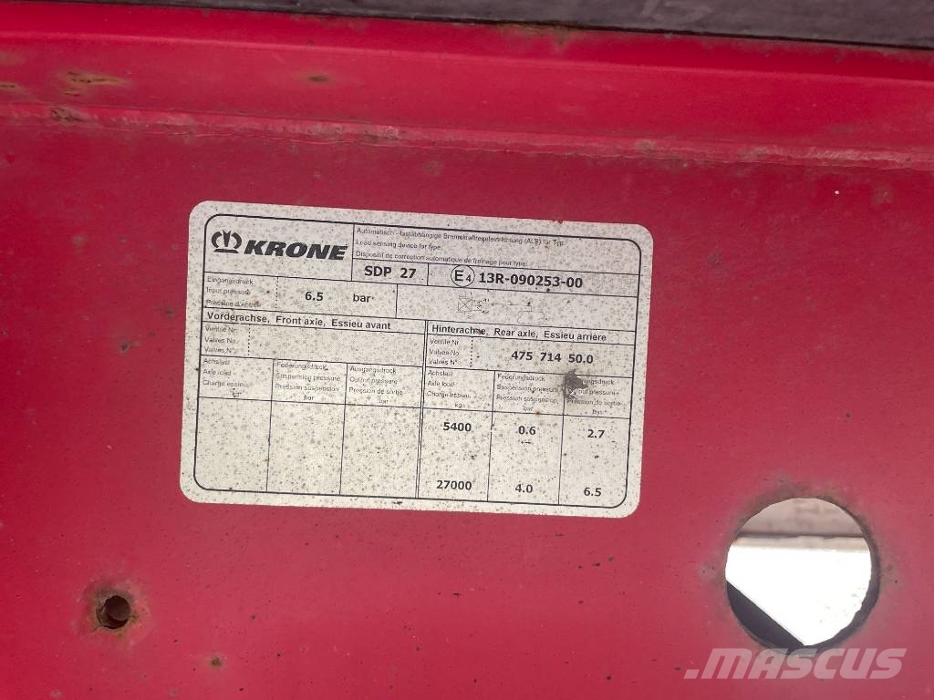 Krone SDP27-M2 Perdeli yari çekiciler