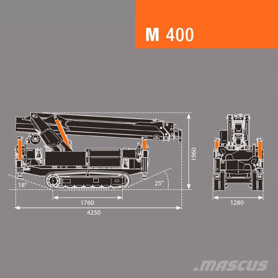 BG Lift M400 | Minikran | Raupenkran | Mini-raupenkran Mini vinçler
