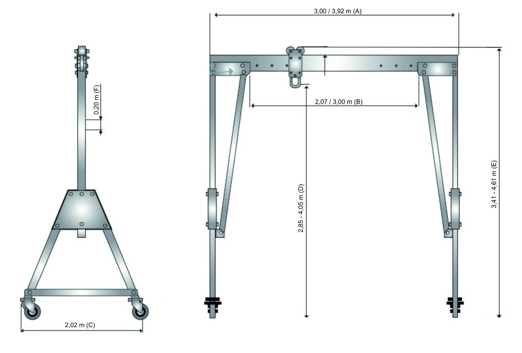 Portalkran / Gantrycrane 5000 kg Muud tõsteseadmed