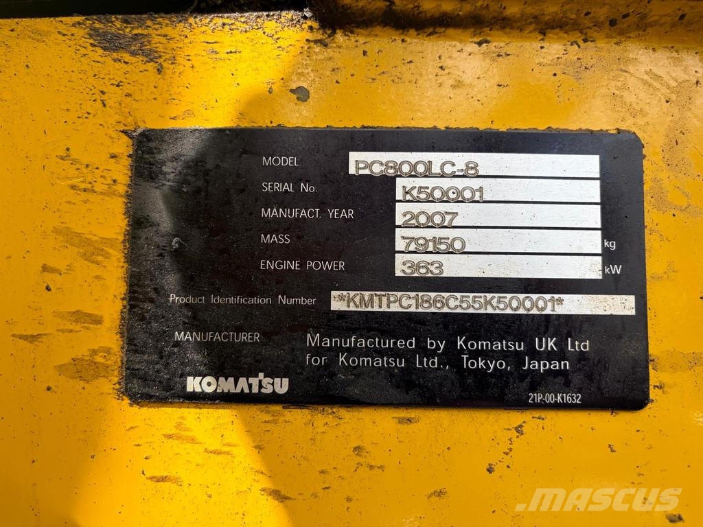 Komatsu PC800 LC-8 80 Ton - Rock Bucket - CE - Airconditio Гусеничні екскаватори